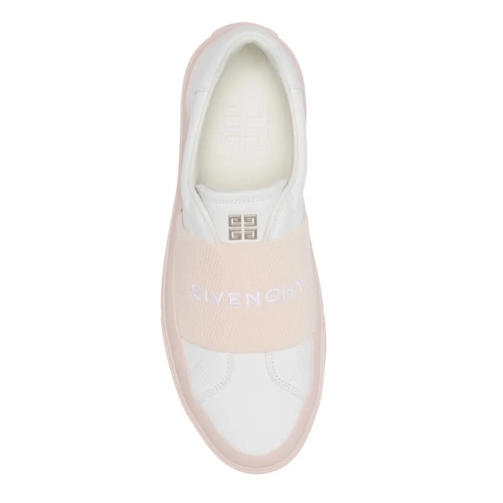 NIB $675 Givenchy City Court Logo Strap Sneaker 7.5 US / 37.5 EU in WHITE / PINK - Picture 5 of 6